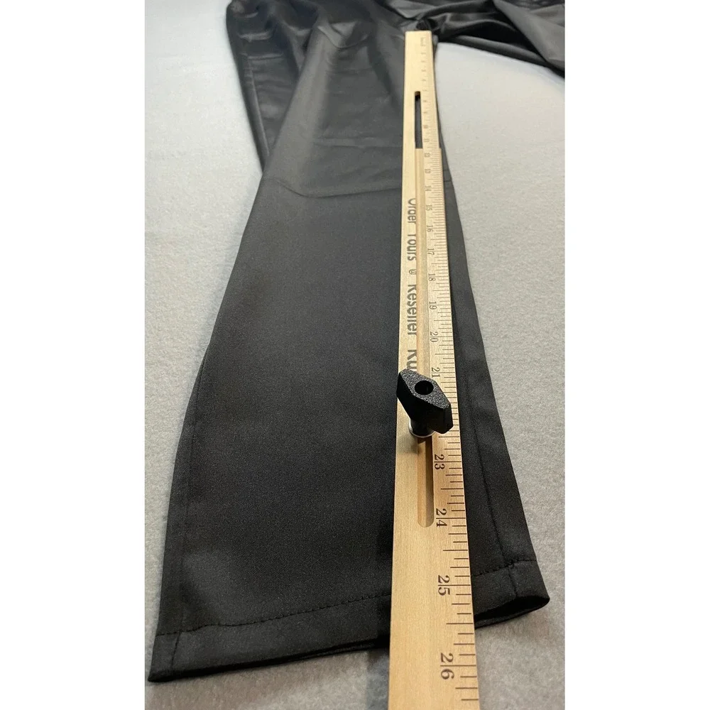 Heipeiwa Black Satin High Waisted‎ Pleated Trousers Pants Small NWT - Picture 8 of 9